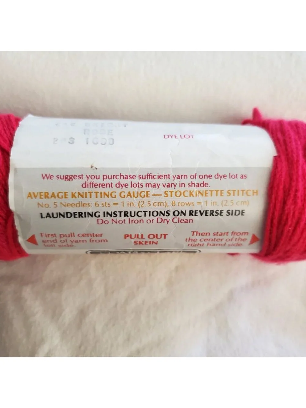 Red Heart Luster Sheen Acrylic Knit Crochet Yarn Bright Rose 242 2 oz Skein USA